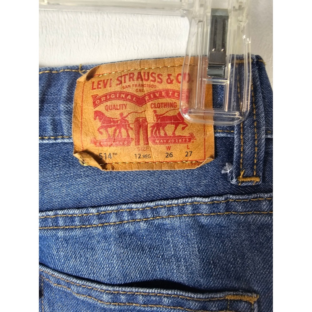 Levi's 514 Straight Jeans Women's 12 Reg (W26 L27) Medium Wash - Picture 4 of 9